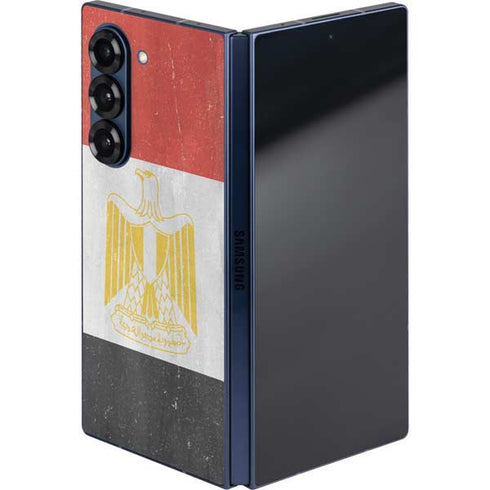 Egypt Flag Distressed Galaxy Z Fold6 Skin